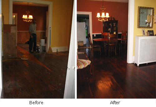 Before and After: Hardwood Flooring Refinished