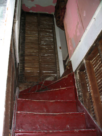 Gutted stairwell