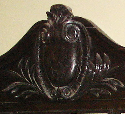 Closeup of antique picture frame