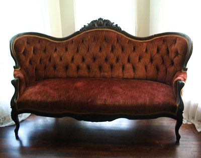 Antique Sofa on Antique Furniture   Settee   Sofa   Couch   Blue Butterfly Sofa