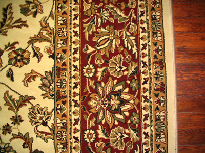 Oriental rug on our hardwood floor